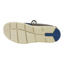 Load image into Gallery viewer, Birkenstock Minot Shoes Natural Leather Textile Blue/Brown 36
