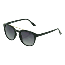 Load image into Gallery viewer, Women's Brow Bar Fashion Sunglasses Black/Gold
