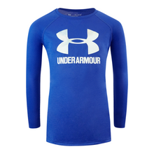 Load image into Gallery viewer, Under Armour Girls' Big Metallic Logo L/S Shirt
