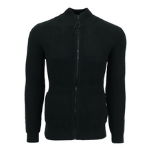 Load image into Gallery viewer, Kenneth Cole New York Men's Mock Neck Full Zip Sweater Black M
