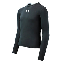 Load image into Gallery viewer, Under Armour Boy's Heatgear Fitted L/S Shirt Black/Steel XS
