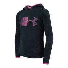 Load image into Gallery viewer, Under Armour Boy's Graphic Logo Heatgear L/S Hoodie Shirt Black/Pink M
