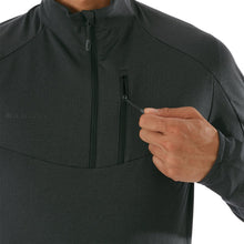 Load image into Gallery viewer, Mammut Men's Nair ML Half Zip Pullover Black Melange S
